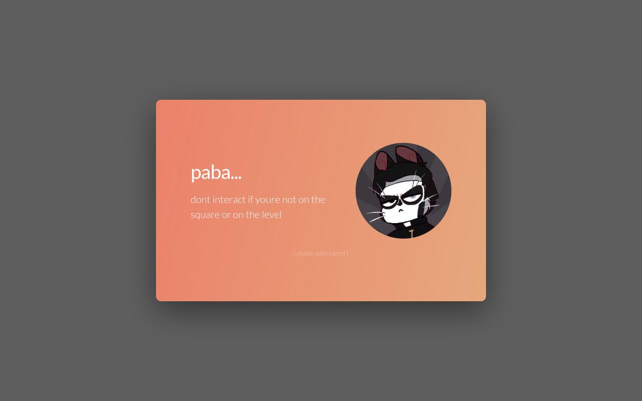 Carrd profile picture for @papa